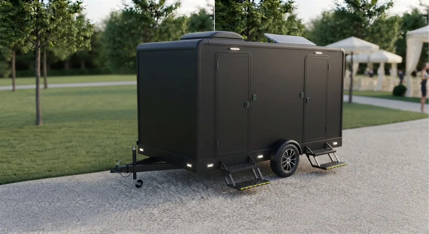 2 stall restroom trailer from our Everett fleet